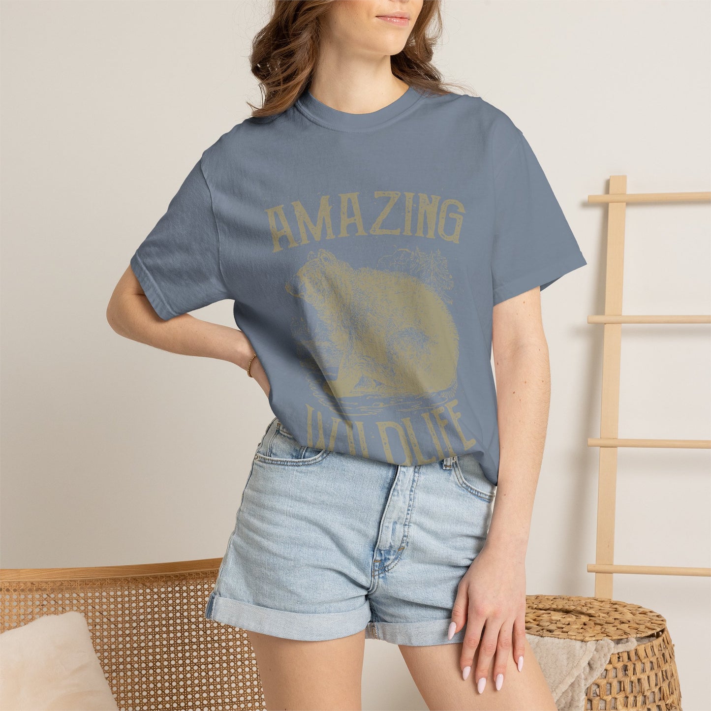 Amazing Wildlife Bear Heavyweight Garment-Dyed Tee