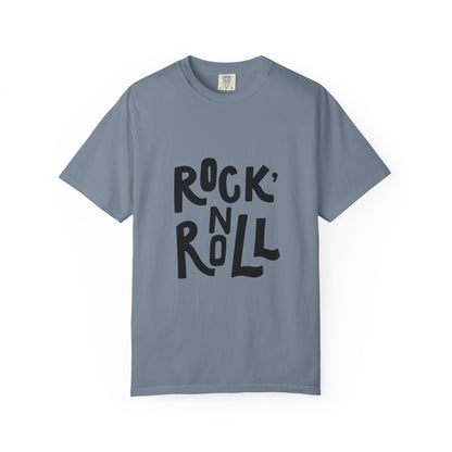 Rock N Roll Garment-Dyed Tee Bold Lettering