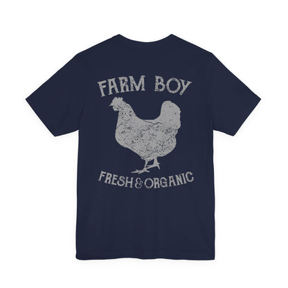 Farm Boy T-Shirt Fresh Organic Rooster Tee