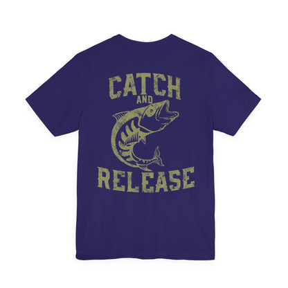 Catch and Release Fishing T-Shirt Retro Bass Tee