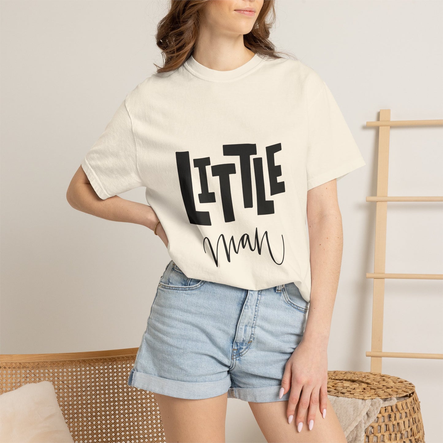 Little Man Tee Cute Toddler Boy Garment-Dyed