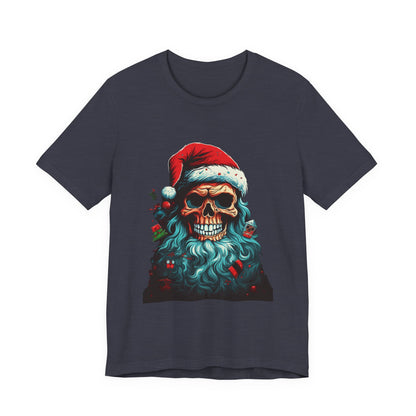 Skull Santa Christmas T-Shirt Dark Holiday Tee