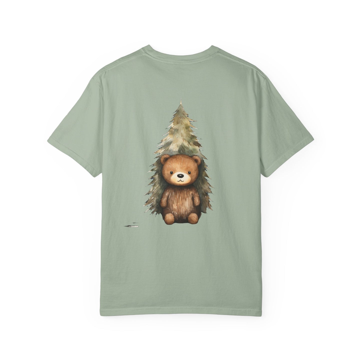 Christmas Bear Garment-Dyed Tee Watercolor Snow