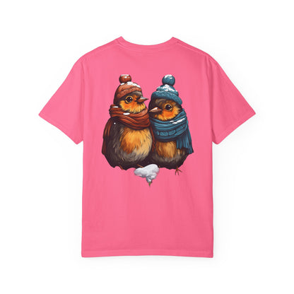 Christmas Birds Garment-Dyed Tee Cozy Robin