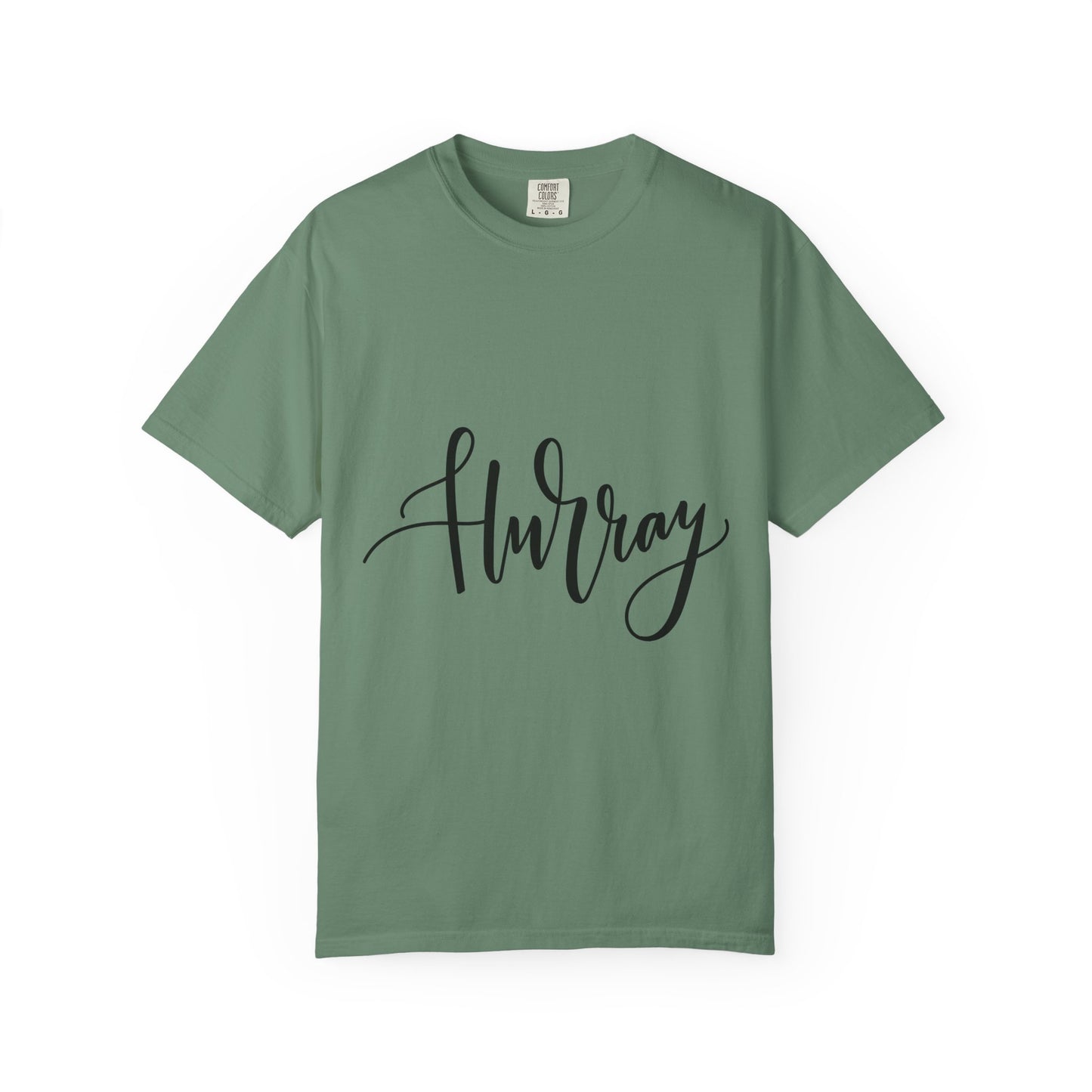 Hurray Calligraphy Script Garment-Dyed Tee