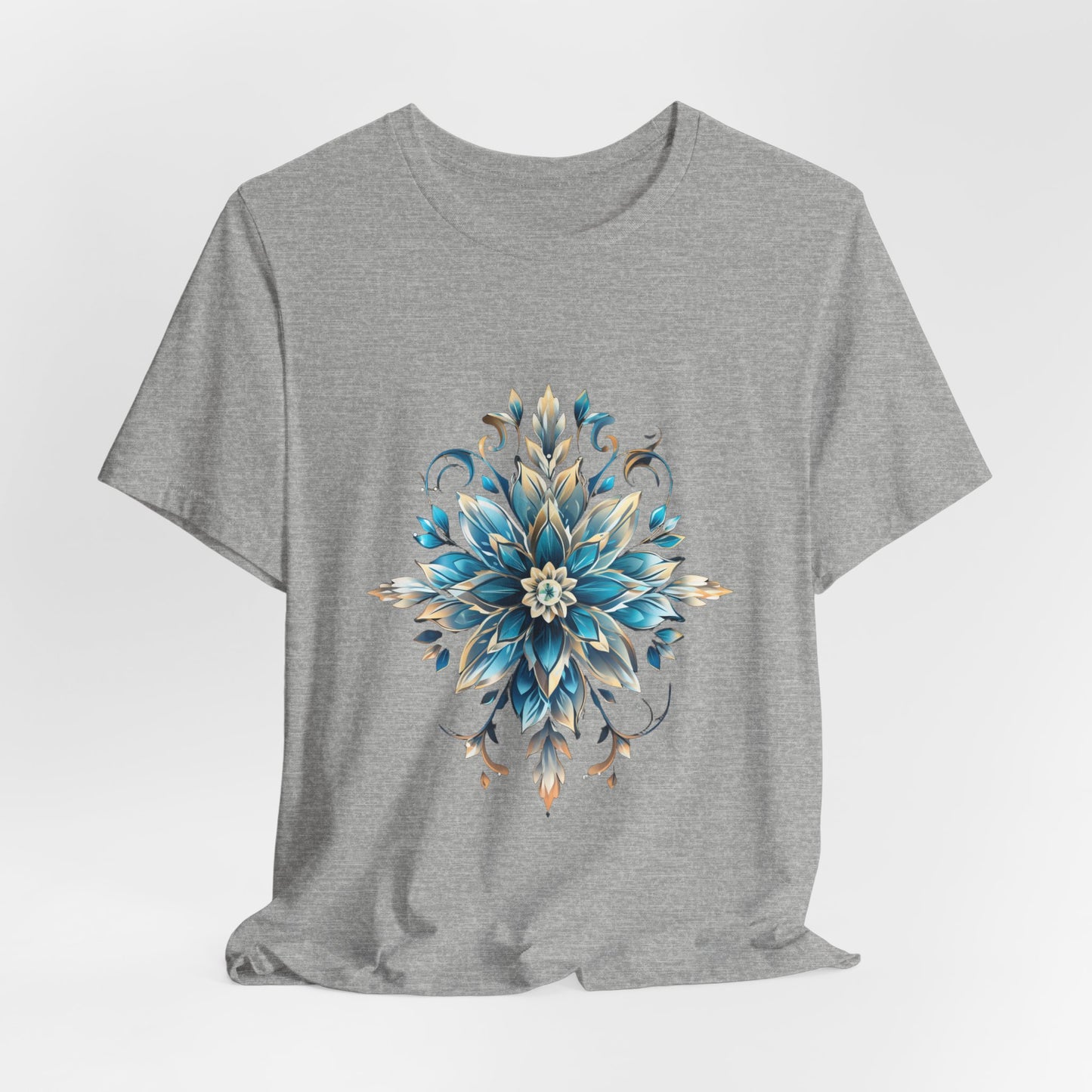 Crystal Snowflake Flower Christmas T-Shirt
