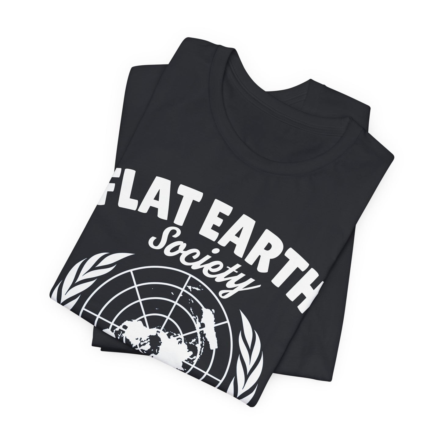 Flat Earth Society Tee - World Map Globe Design