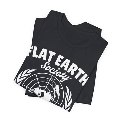 Flat Earth Society Tee - World Map Globe Design