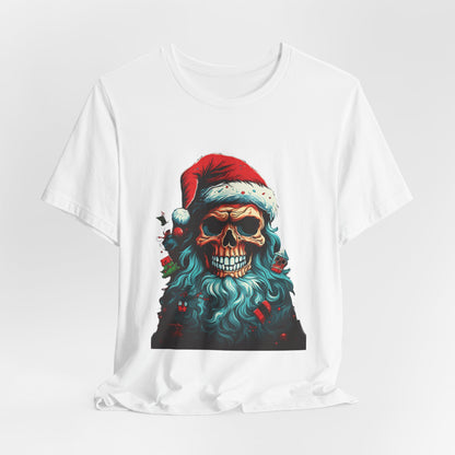 Skull Santa Christmas T-Shirt Dark Holiday Tee