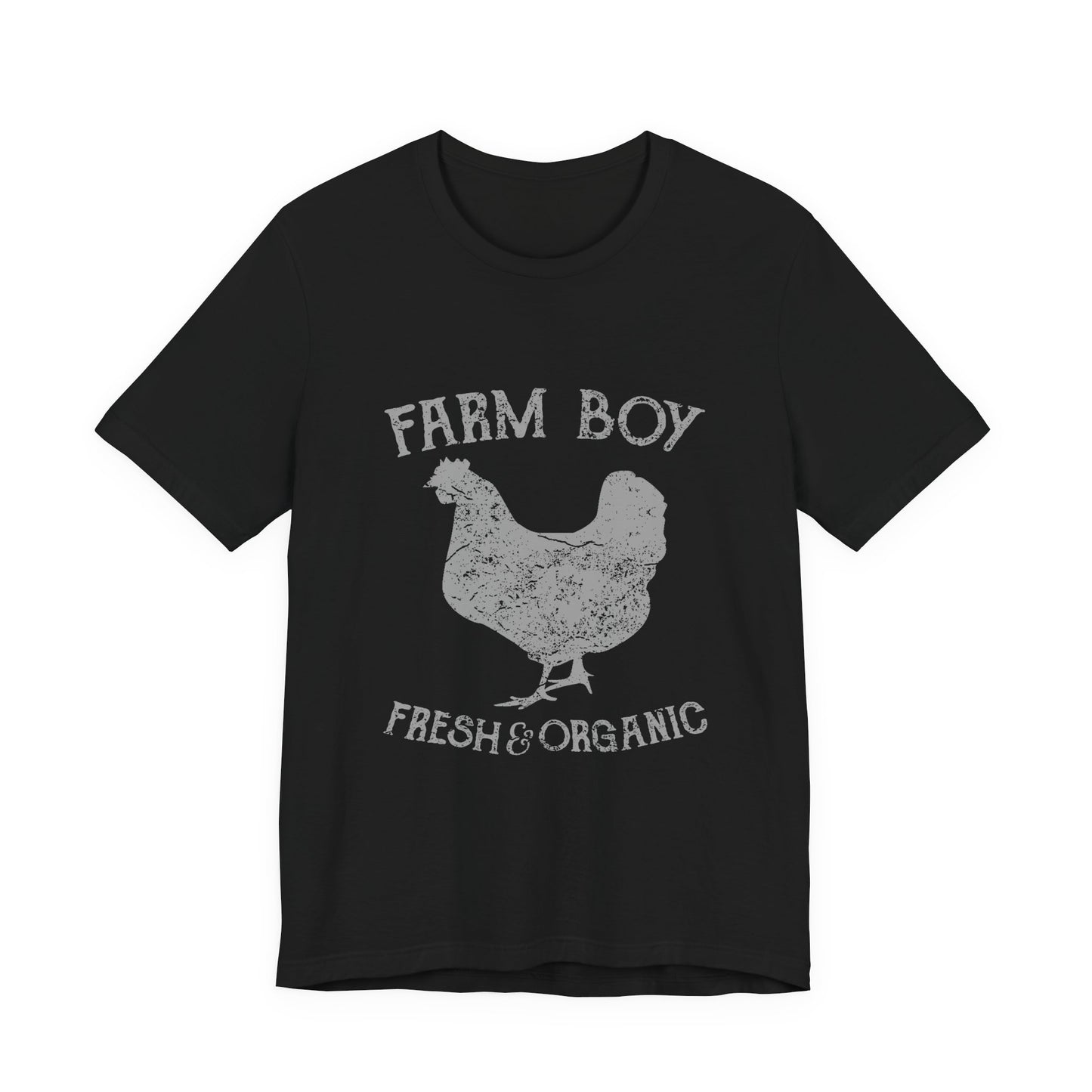 Farm Boy T-Shirt Fresh Organic Rooster Tee