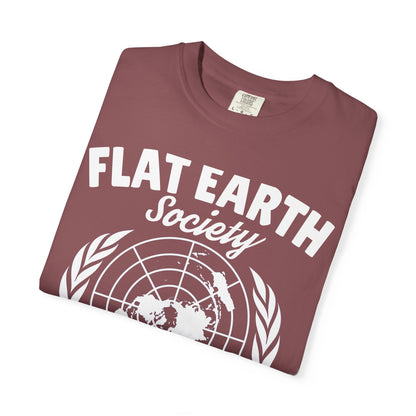 Flat Earth Society Tee - Garment-Dyed Globe Design