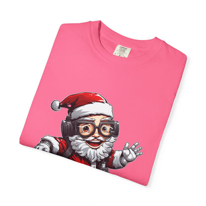 Scuba Diver Santa Garment-Dyed Christmas Tee