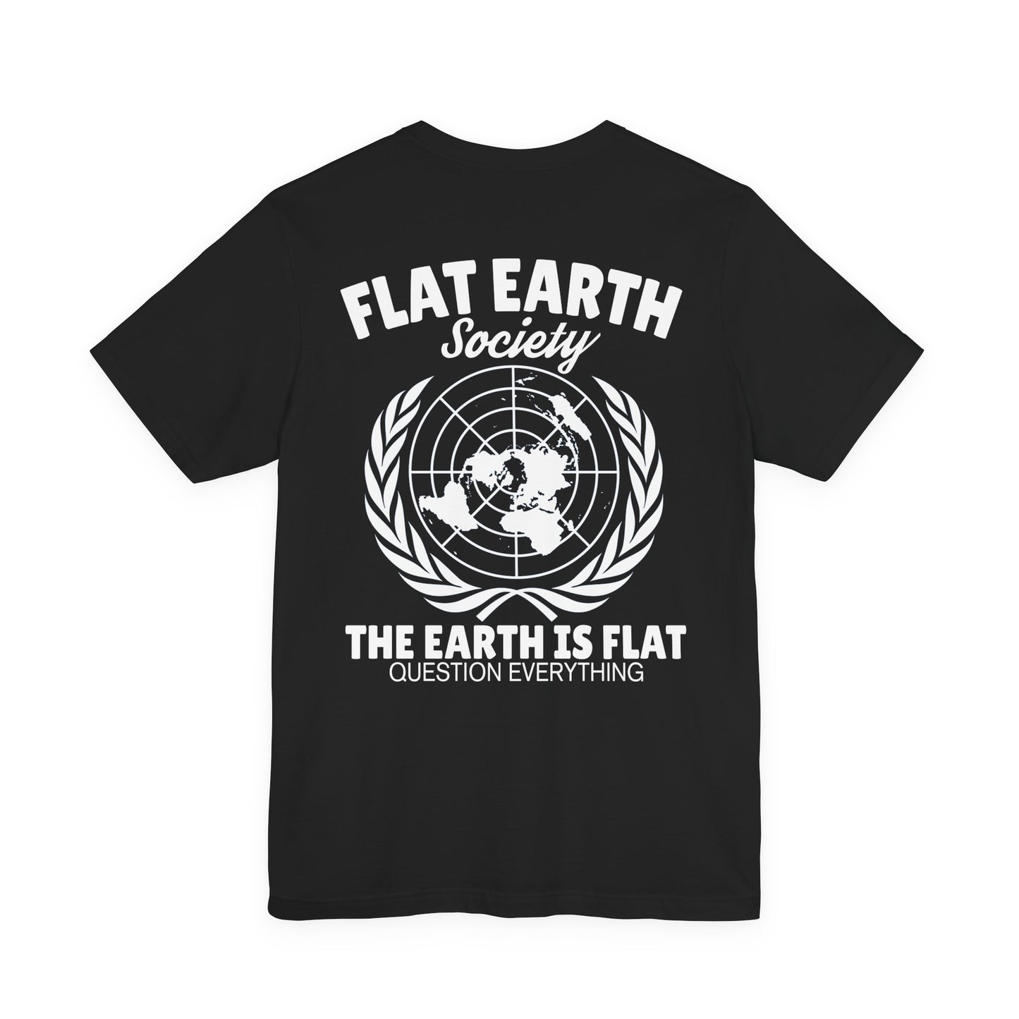 Flat Earth Society Tee - World Map Globe Design