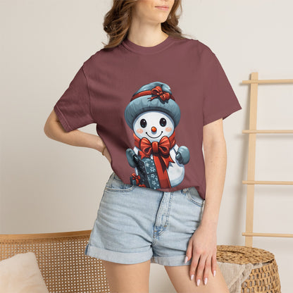 Cute Snowman Christmas Garment-Dyed Tee