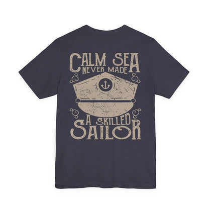 Calm Sea Skilled Sailor T-Shirt Nautical Tee