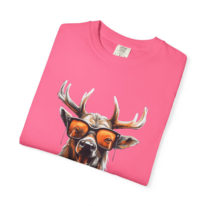 Cool Deer Sunglasses Christmas Heavyweight Tee