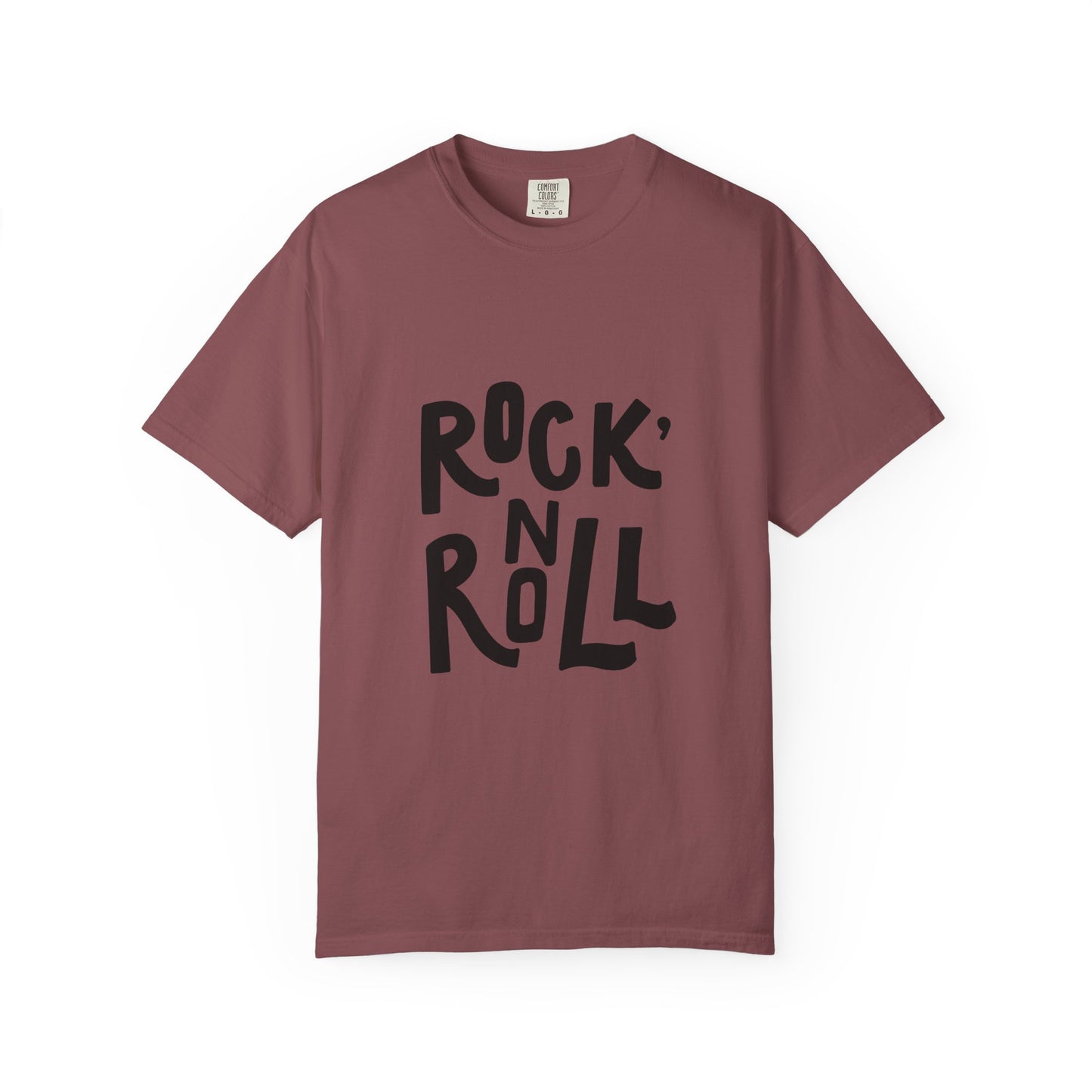 Rock N Roll Garment-Dyed Tee Bold Lettering