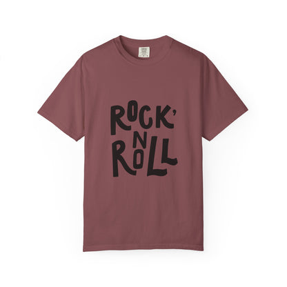 Rock N Roll Garment-Dyed Tee Bold Lettering
