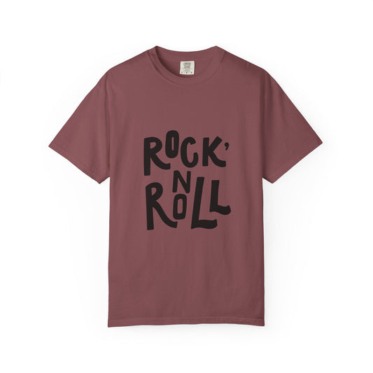 Rock N Roll Garment-Dyed Tee Bold Lettering