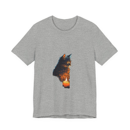 Cat by Candlelight Christmas T-Shirt