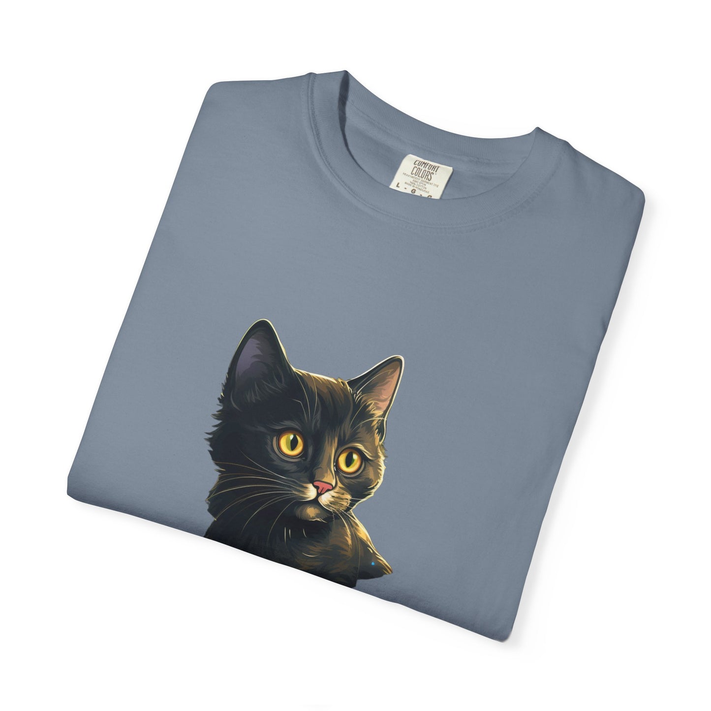 Christmas Cat in Tree Garment-Dyed Tee