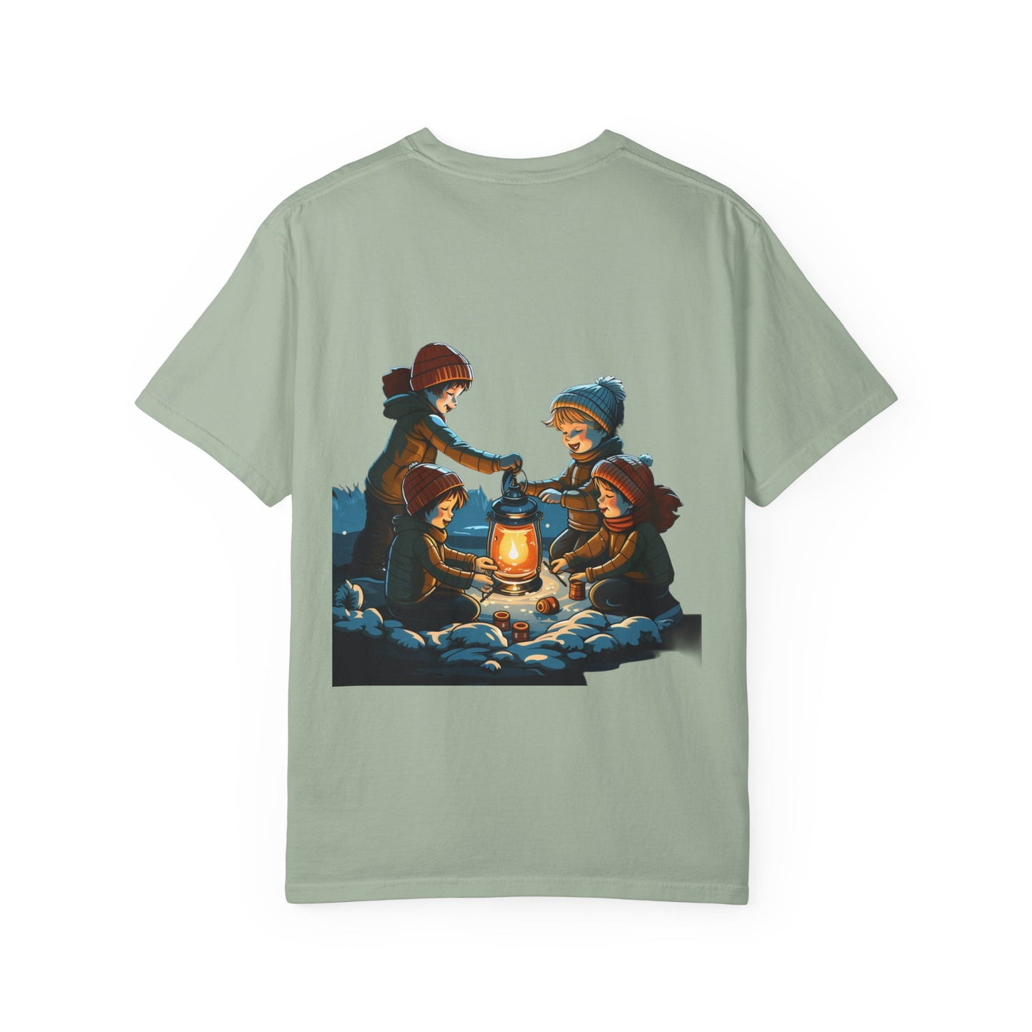 Winter Kids Lantern Christmas Heavyweight Tee