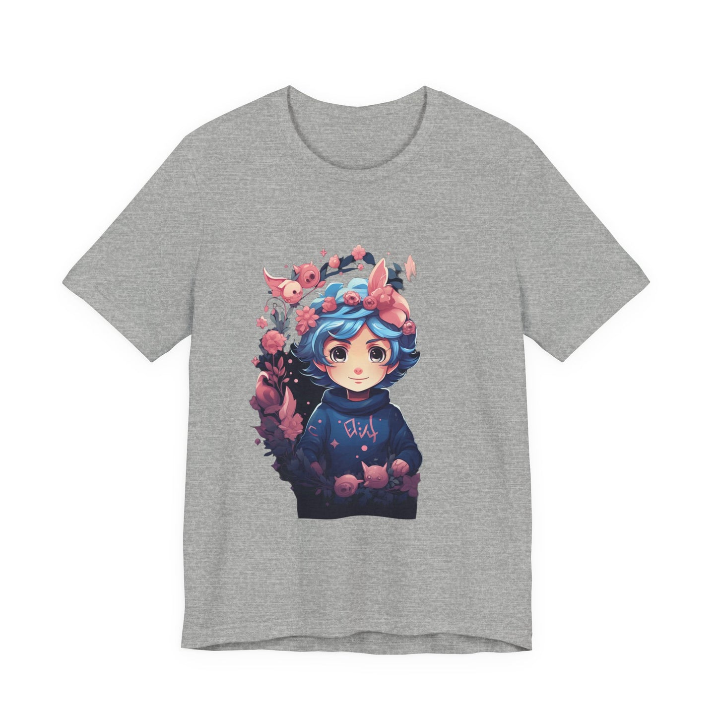 Kawaii Anime Girl Floral Fantasy T-Shirt