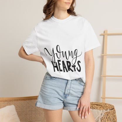 Young Hearts Garment-Dyed Tee Hand Lettered Script