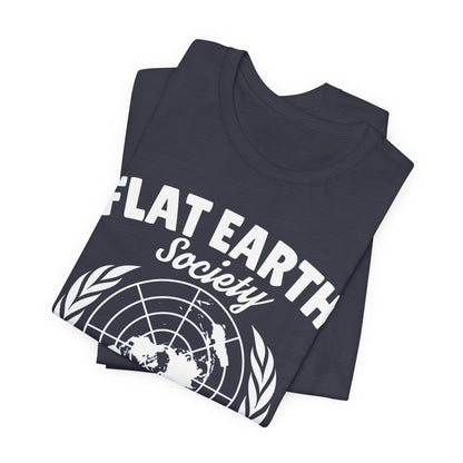 Flat Earth Society Tee - World Map Globe Design
