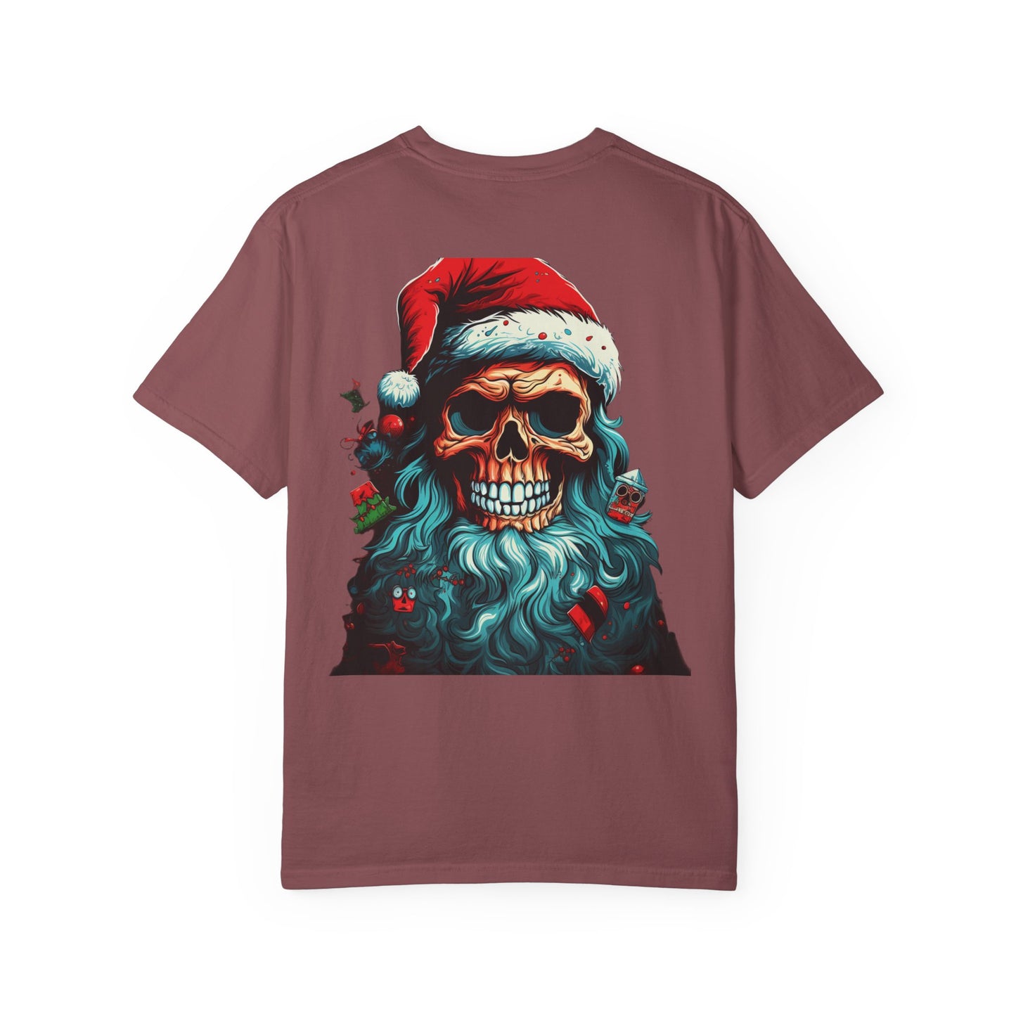 Skull Santa Christmas Garment-Dyed Tee