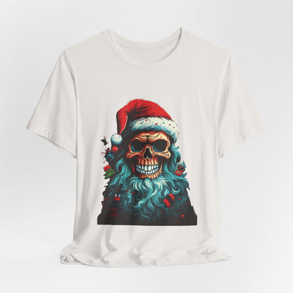 Skull Santa Christmas T-Shirt Dark Holiday Tee