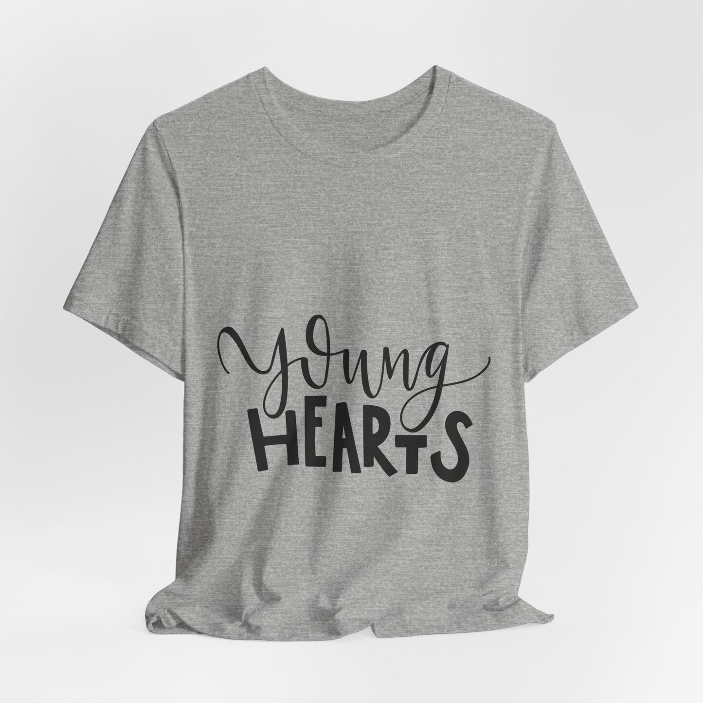 Young Hearts T-Shirt Hand Lettered Script Tee