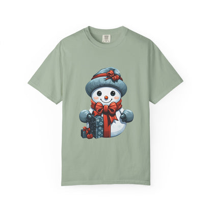 Cute Snowman Christmas Garment-Dyed Tee