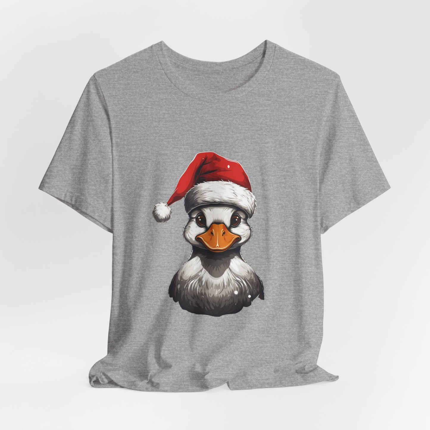 Christmas Duck Santa Hat T-Shirt Holiday Tee