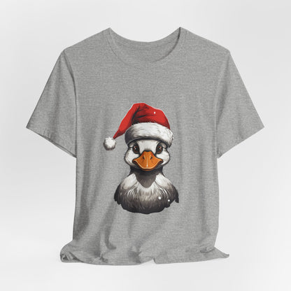 Christmas Duck Santa Hat T-Shirt Holiday Tee