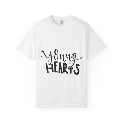 Young Hearts Garment-Dyed Tee Hand Lettered Script