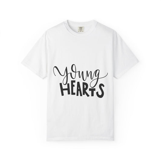 Young Hearts Garment-Dyed Tee Hand Lettered Script