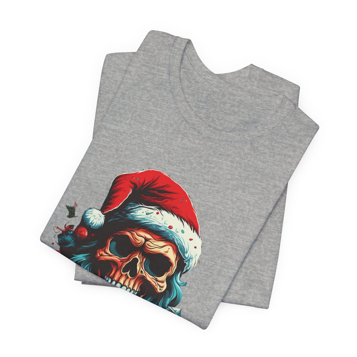 Skull Santa Christmas T-Shirt Dark Holiday Tee