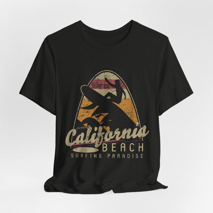 California Beach Surfing T-Shirt Retro Surf Tee