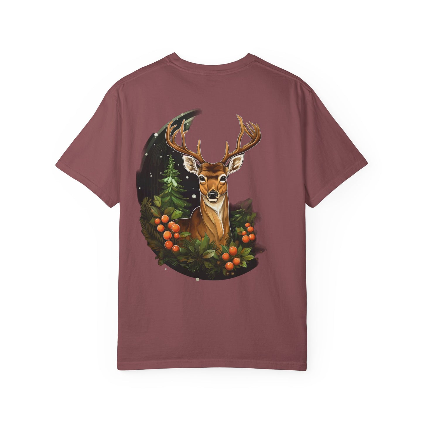 Christmas Deer Garment-Dyed Tee Snowy Buck