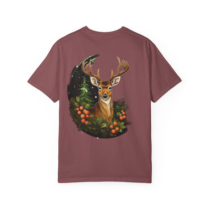 Christmas Deer Garment-Dyed Tee Snowy Buck