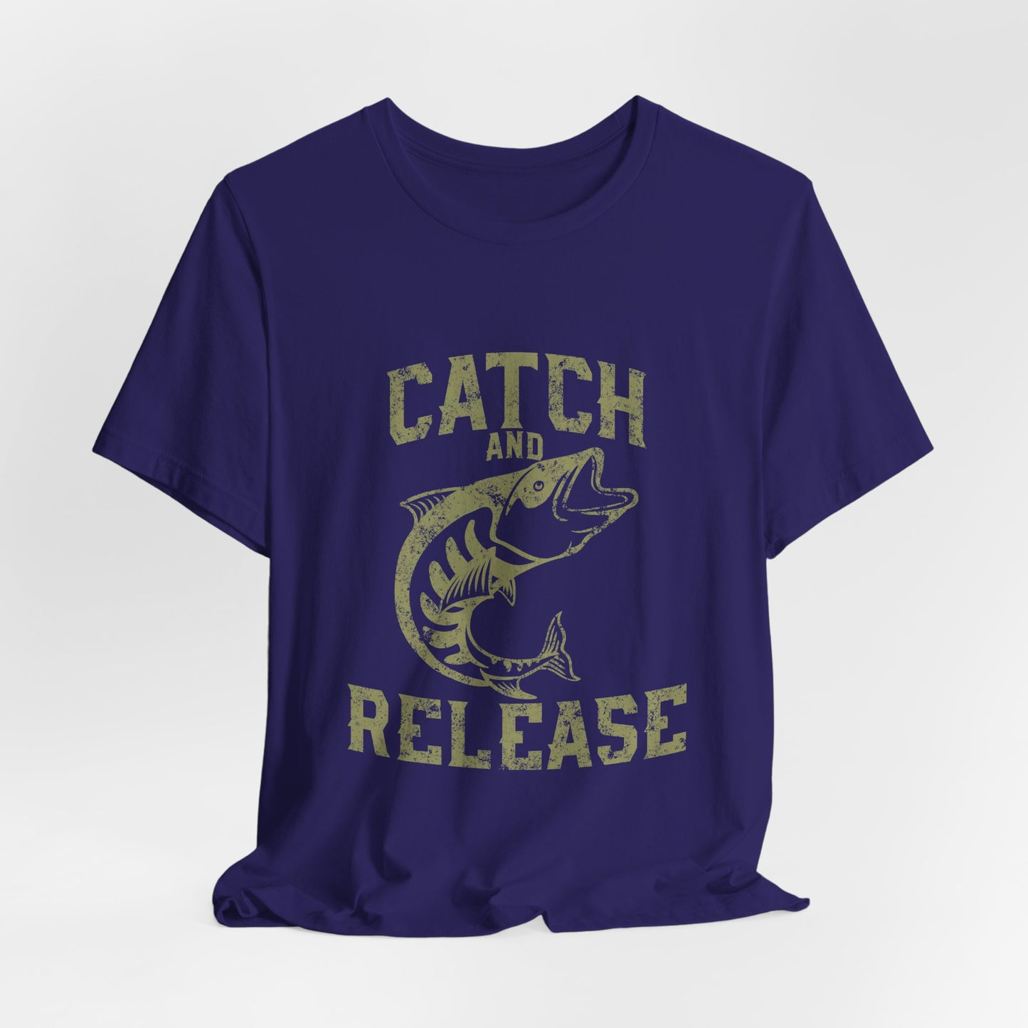 Catch and Release Fishing T-Shirt Retro Bass Tee
