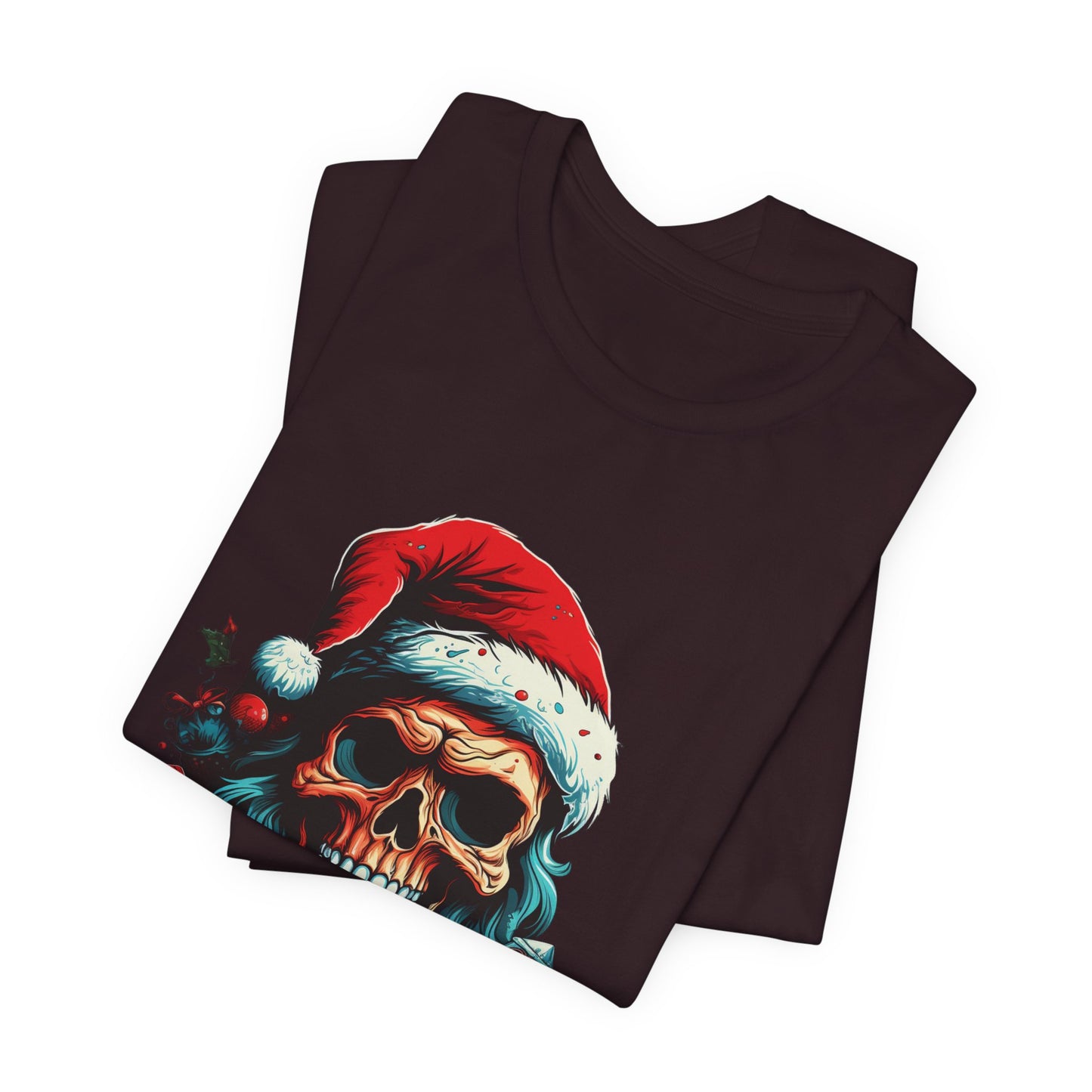 Skull Santa Christmas T-Shirt Dark Holiday Tee