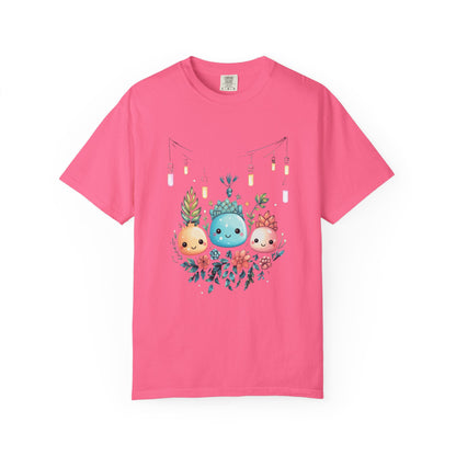 Kawaii Christmas Succulent Garment-Dyed Tee