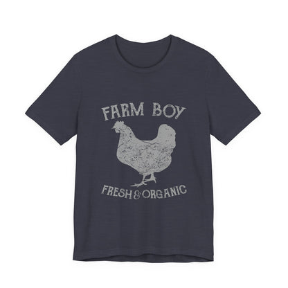 Farm Boy T-Shirt Fresh Organic Rooster Tee