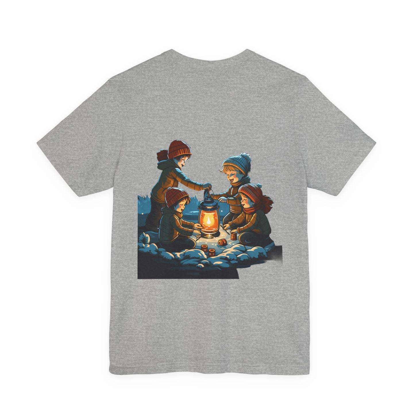 Winter Kids Lantern T-Shirt Christmas Camping Tee