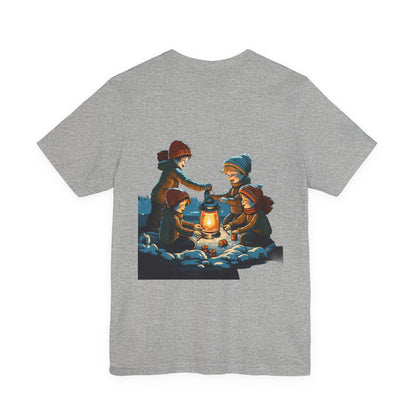 Winter Kids Lantern T-Shirt Christmas Camping Tee