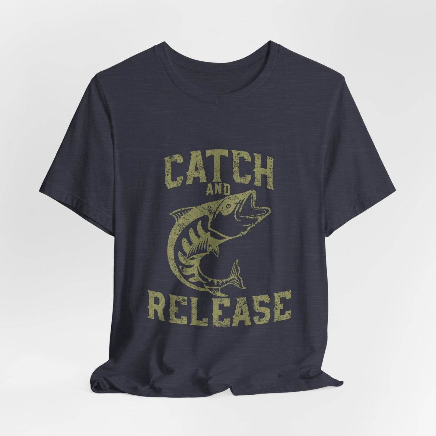 Catch and Release Fishing T-Shirt Retro Bass Tee
