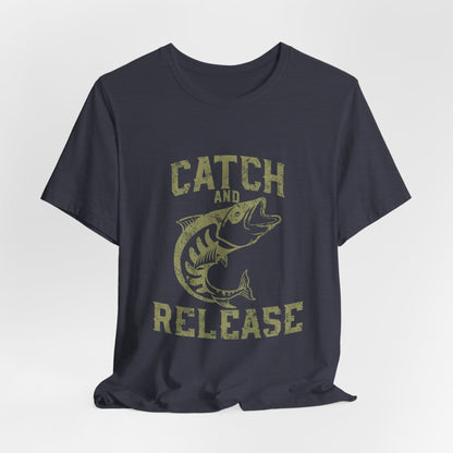 Catch and Release Fishing T-Shirt Retro Bass Tee