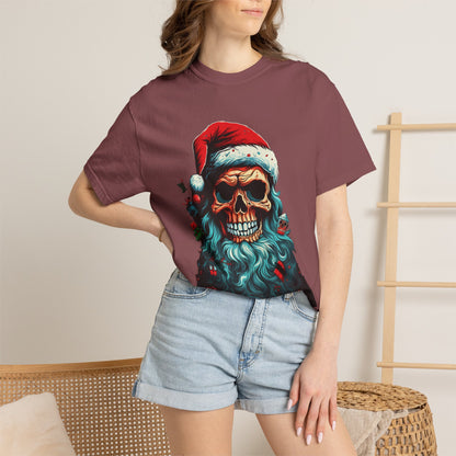 Skull Santa Christmas Garment-Dyed Tee